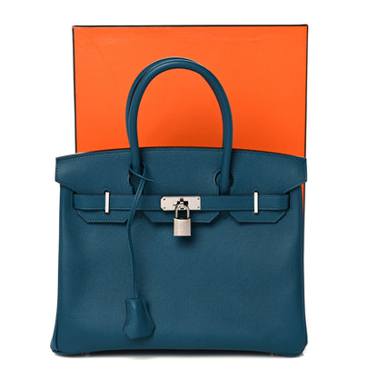 Hermes Epsom Birkin 30 Vert Bosphore 36 of 36