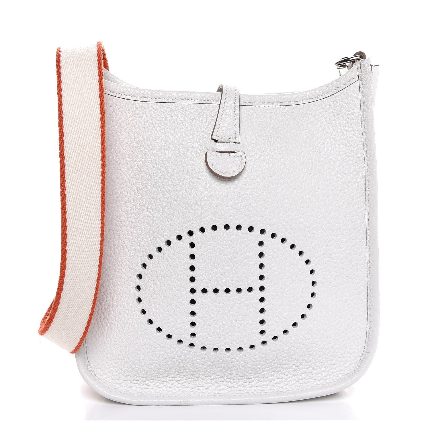 Hermes Taurillon Clemence Amazone Evelyne TPM White 1 of 8
