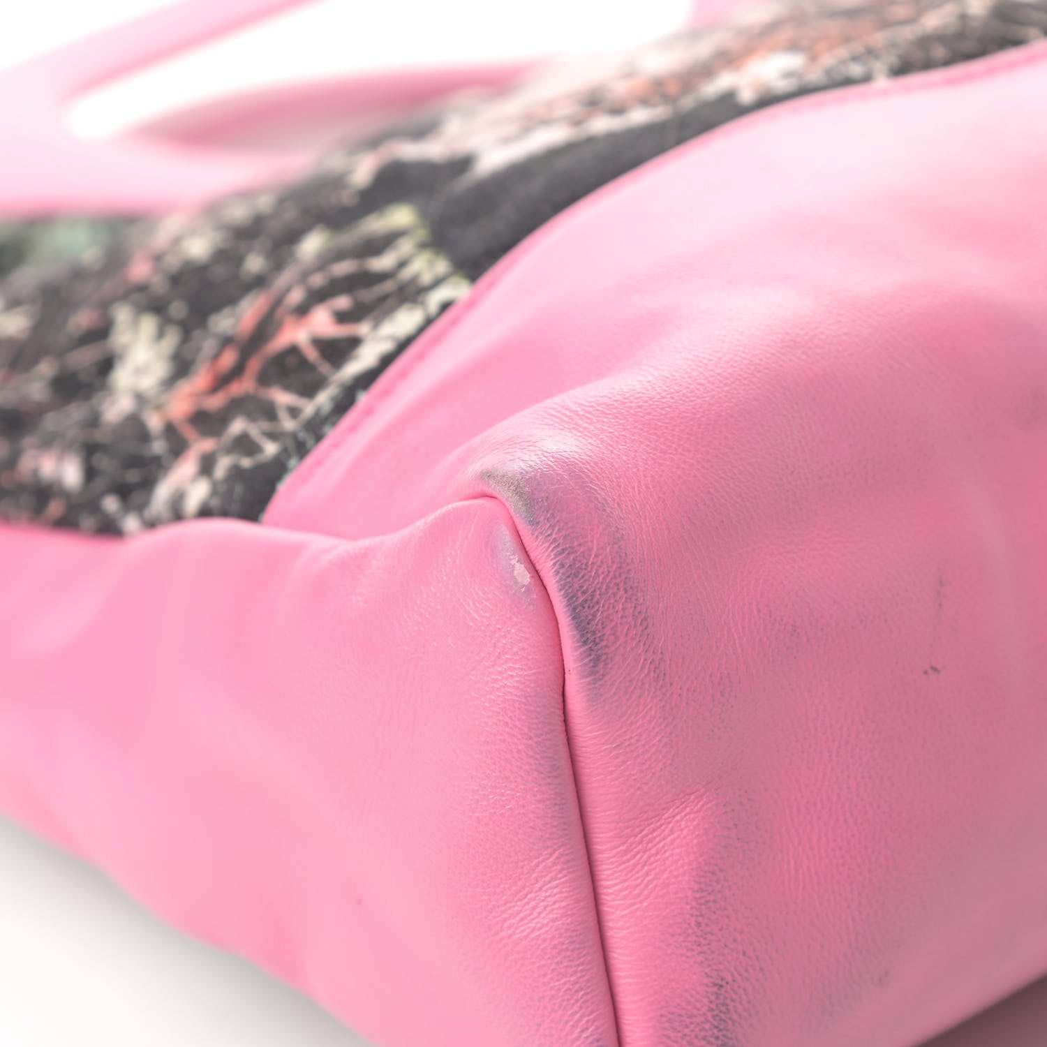 Chanel Calfskin Canvas Printed Medium 31 Shopping Bag Pink 9 of 16