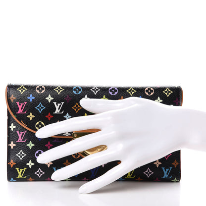 Louis Vuitton Monogram Multicolor Eugenie Wallet Black Grenade 2 of 11