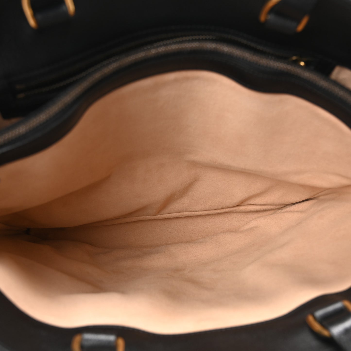 Calfskin Medium Diana Round Tote Bag Black Grey