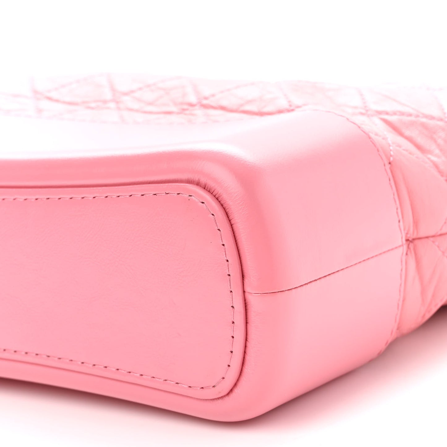 Aged Calfskin Quilted Small Gabrielle Logo Hobo Rose