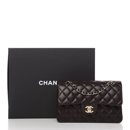 Chanel Lambskin Quilted Small Double Flap Brown 11 of 11
