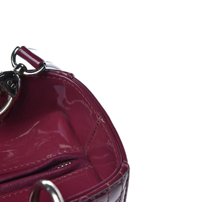 Christian Dior Patent Cannage Medium Lady Dior Dark Pink 9 of 10