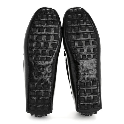 Hermes Patent Epsom Womens Irving Driving Moccasin Loafers 37 Black 11 of 22