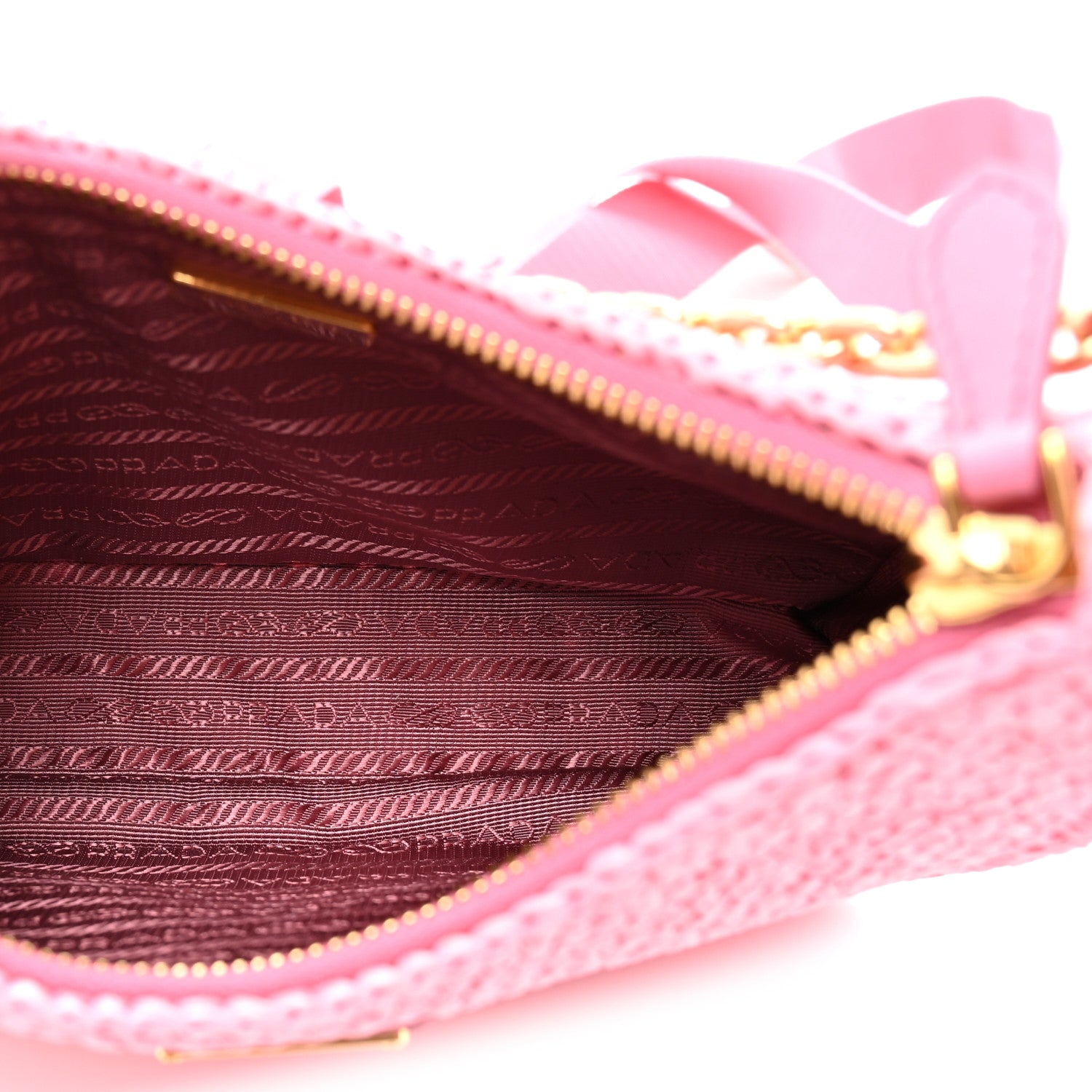 Prada Yarn Raffia Effect Crochet Re-Edition 2005 Shoulder Bag Petalo 5 of 9
