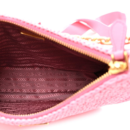 Prada Yarn Raffia Effect Crochet Re-Edition 2005 Shoulder Bag Petalo 5 of 9