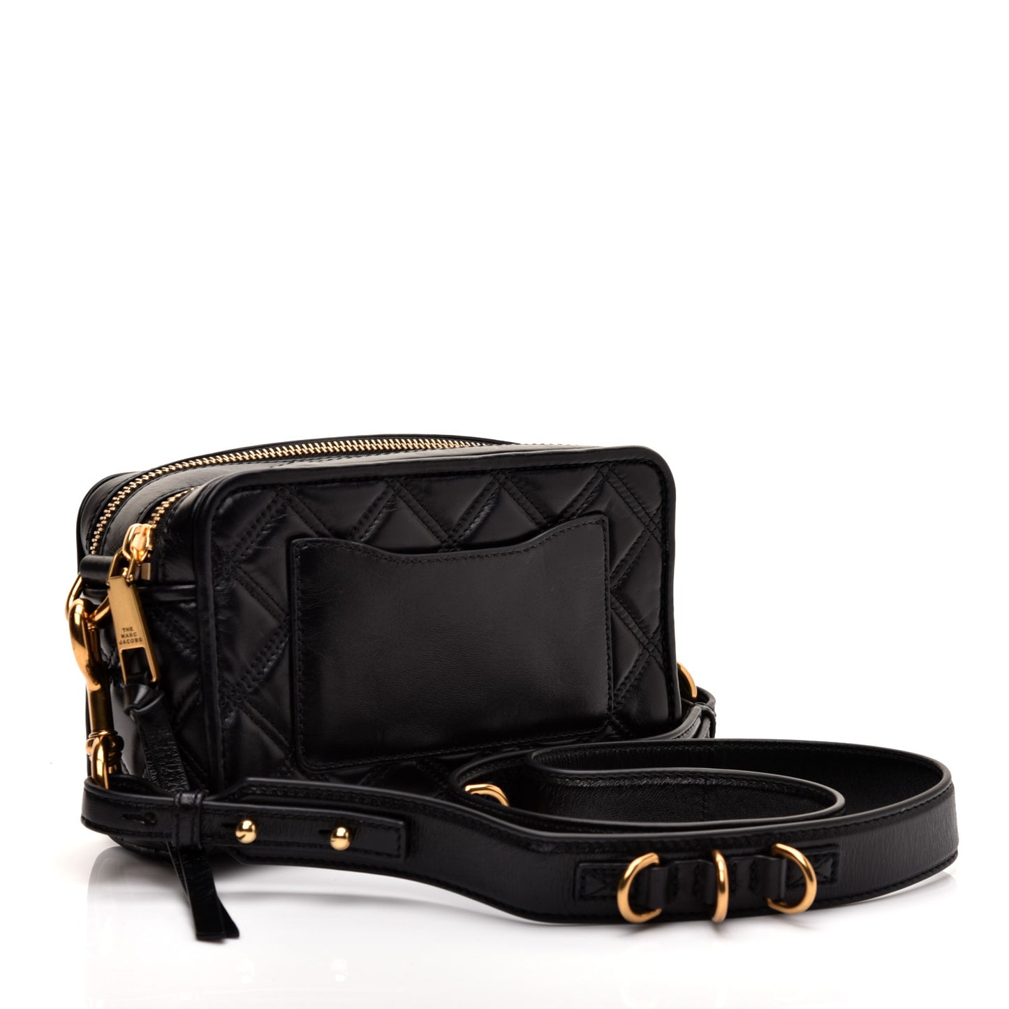 Natural Grain Calfskin Quilted The Softshot 21 Bag Black
