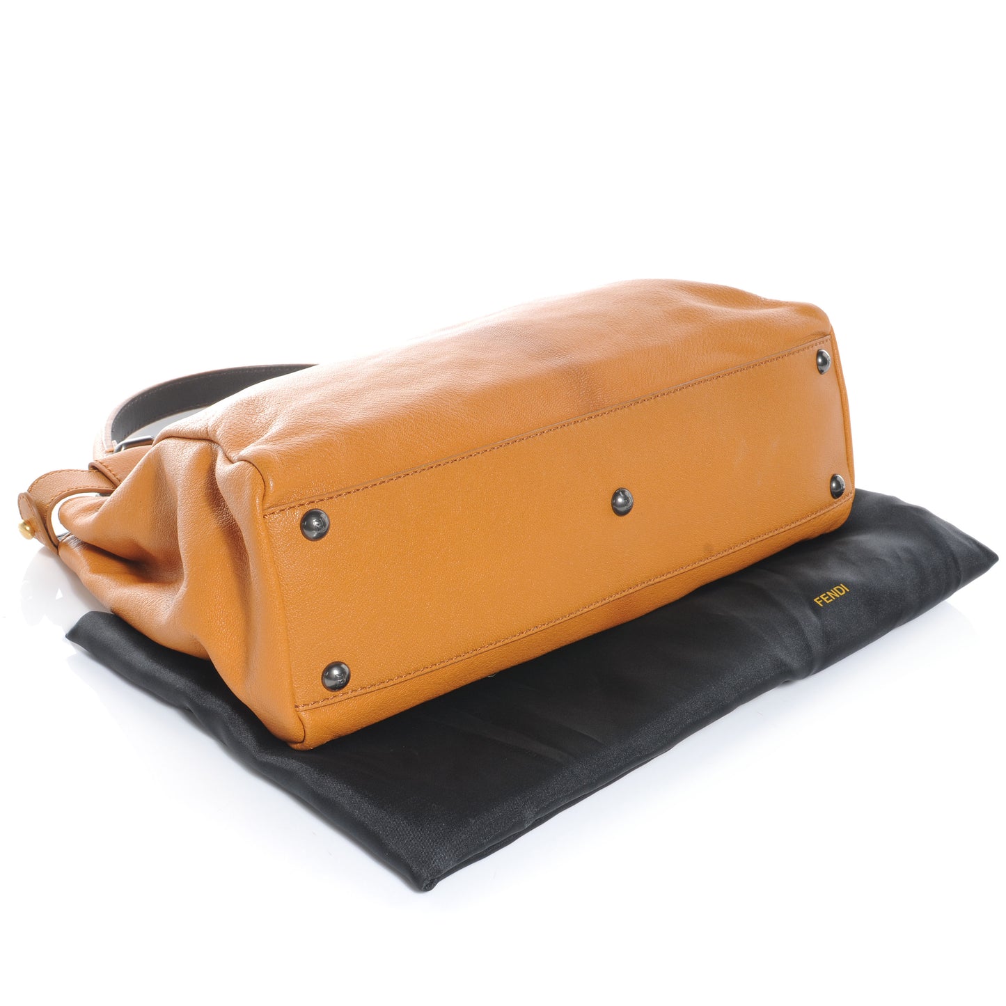 Goatskin Elaphe Large Peekaboo Iconic Satchel Ocra Bosco