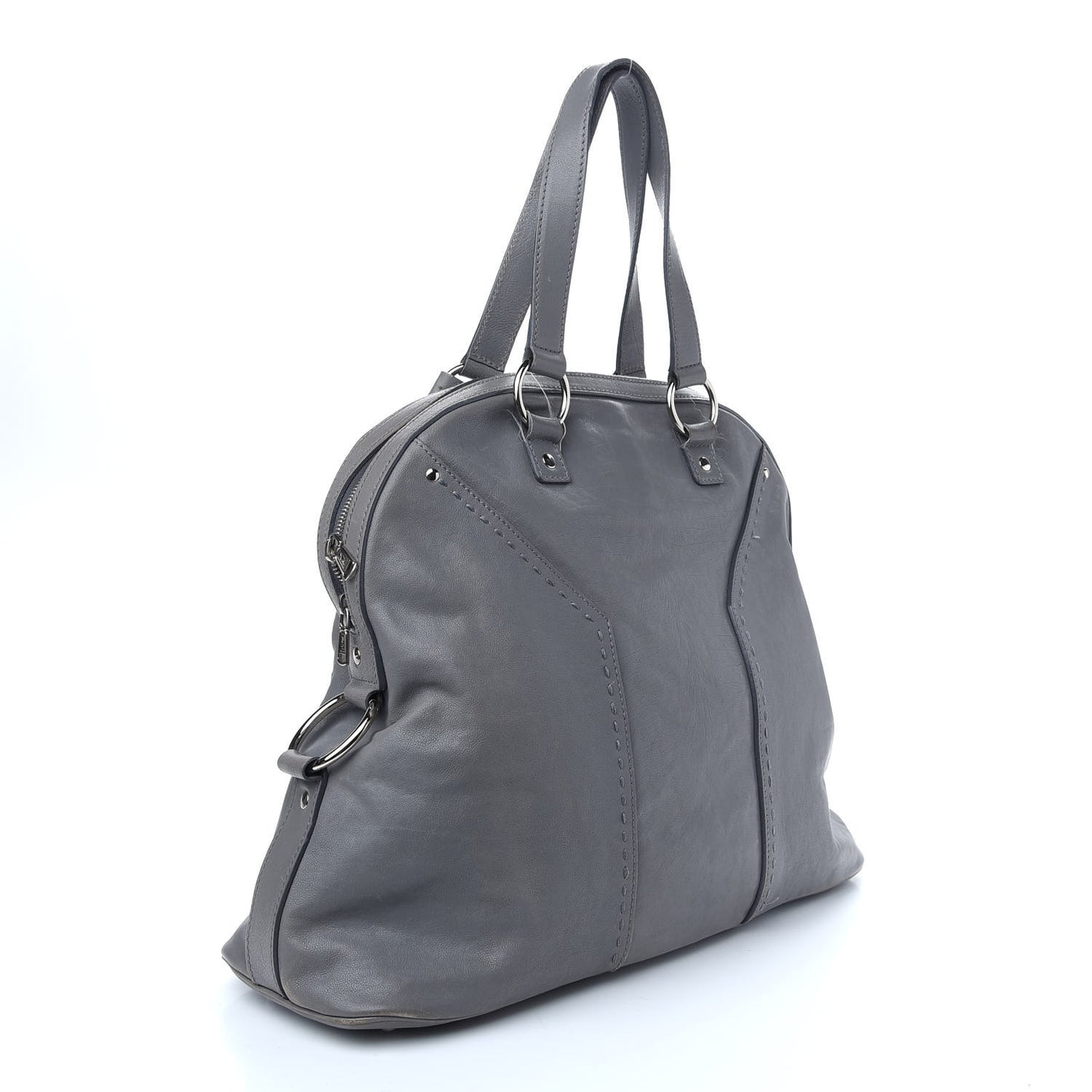 Calfskin Oversized Muse Gray