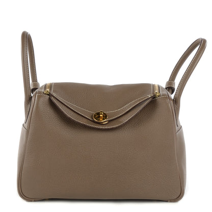 Hermes Taurillon Clemence Lindy 30 Etoupe 1 of 15