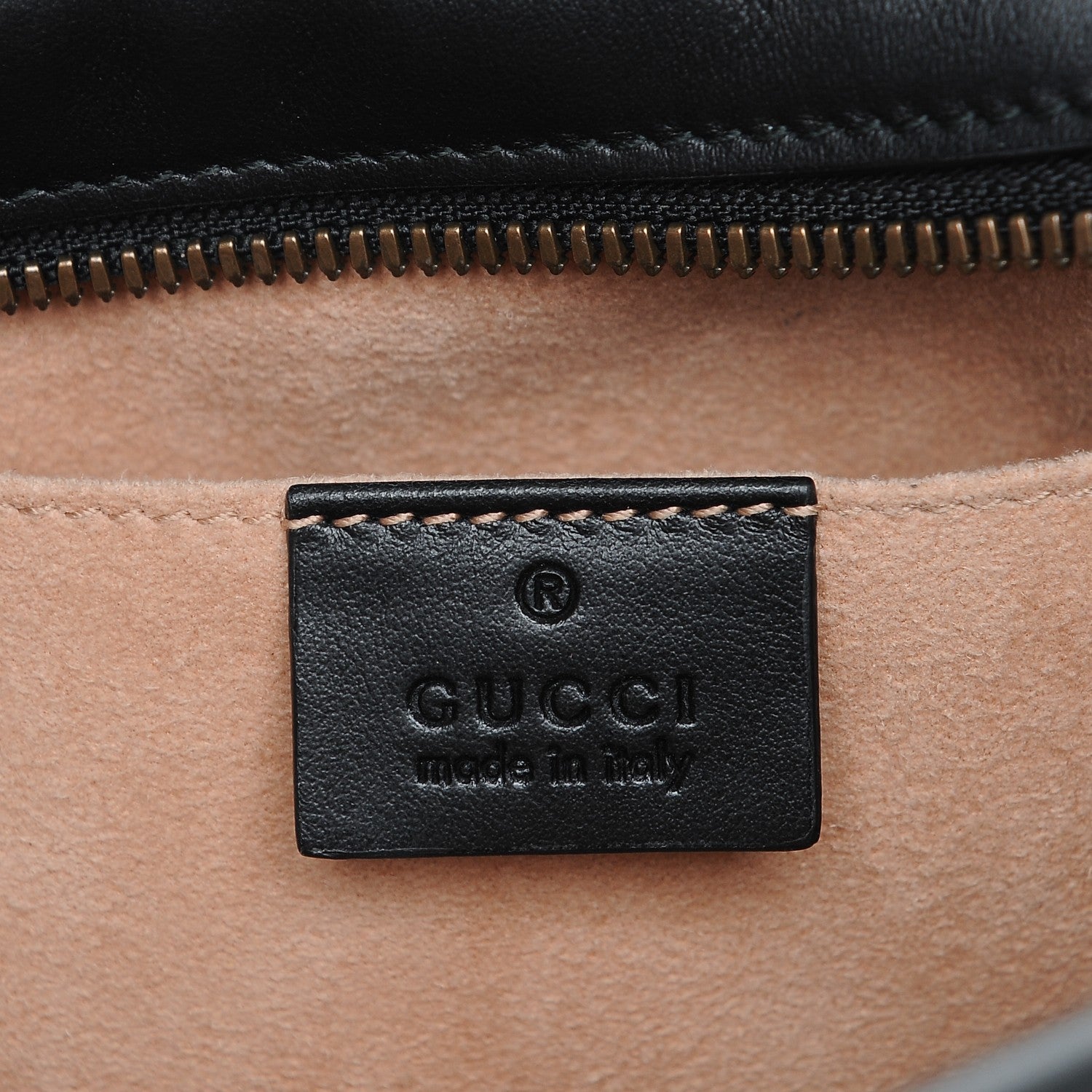 Gucci Calfskin Matelasse Small GG Marmont Chain Shoulder Bag Black 6 of 7