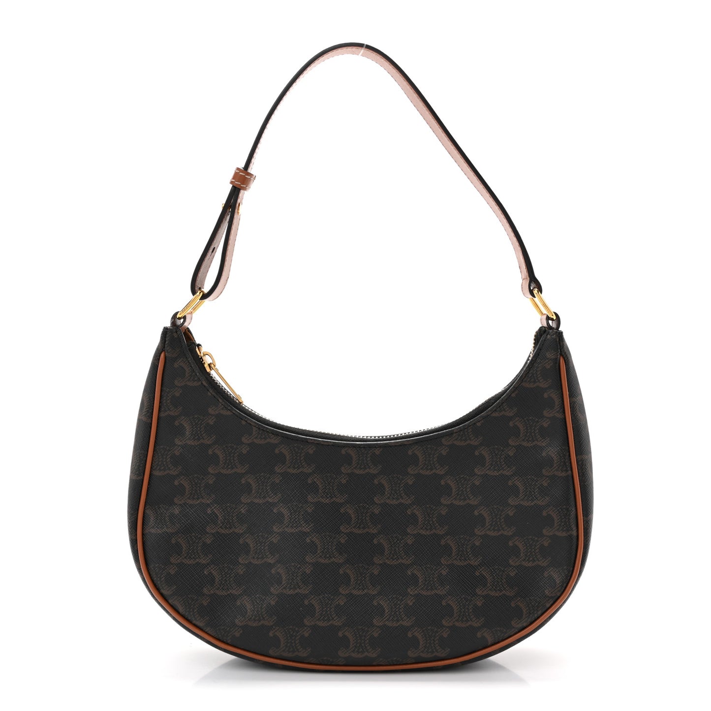 Triomphe Canvas Calfskin Ava Shoulder Bag Tan