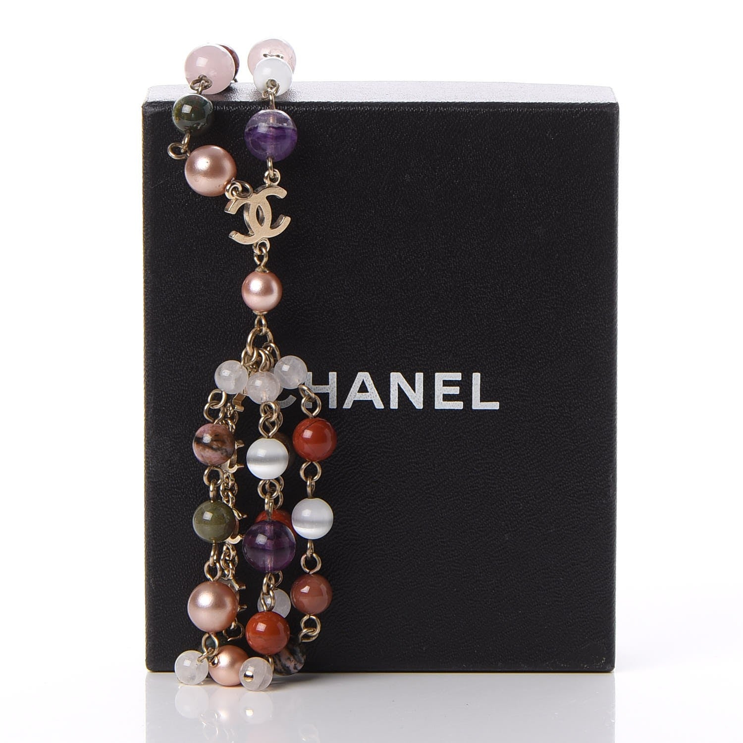 Chanel Beaded CC Long Necklace Multicolor 8 of 8