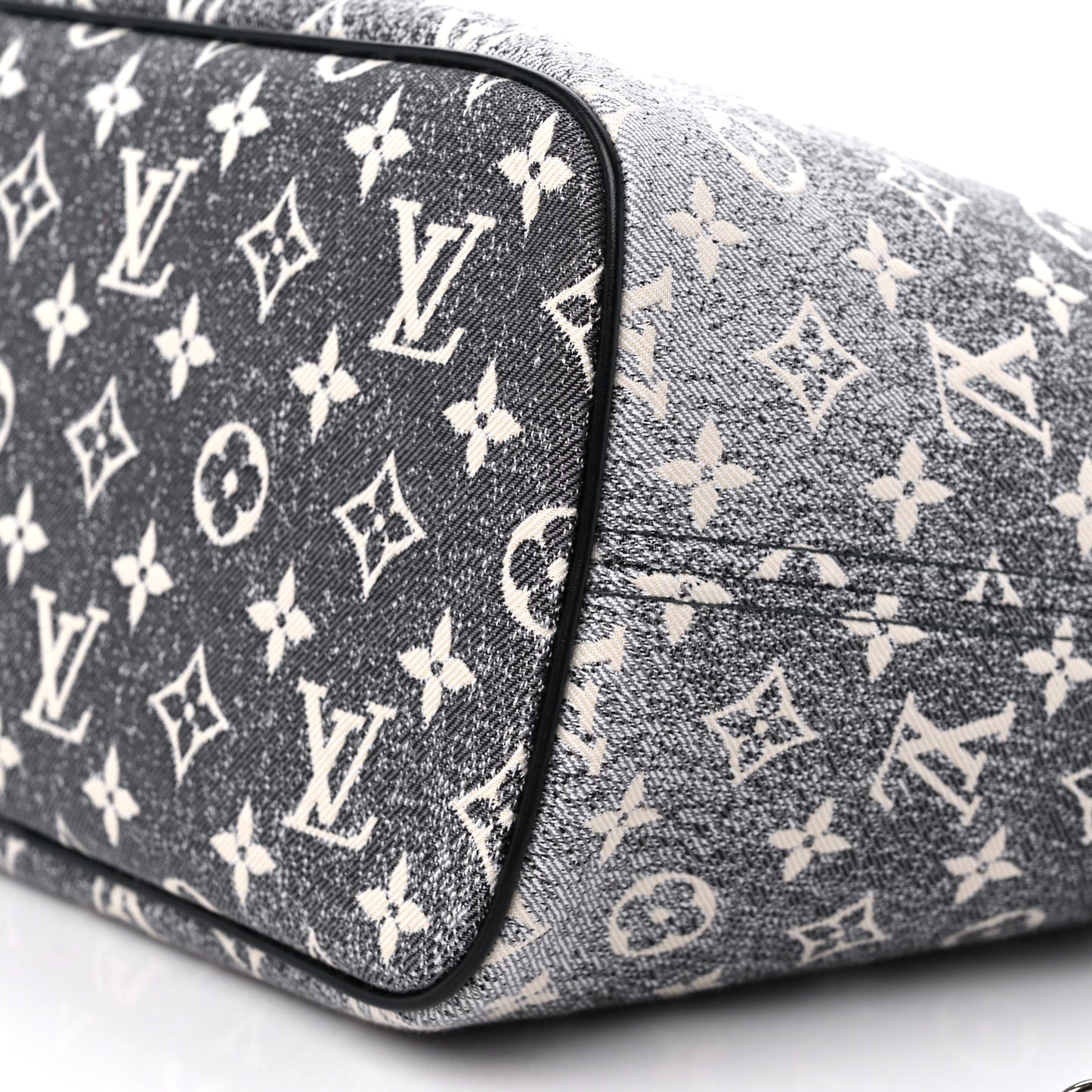 Denim Monogram Jacquard Neverfull MM Grey