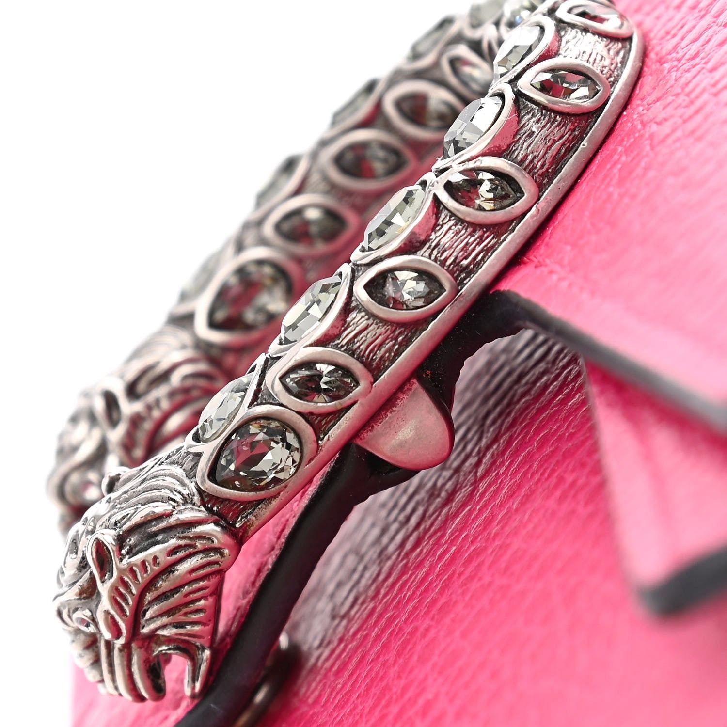 Gucci Dollar Calfskin Crystal Super Mini Dionysus Shoulder Bag Box Pink Black Diamond 10 of 10