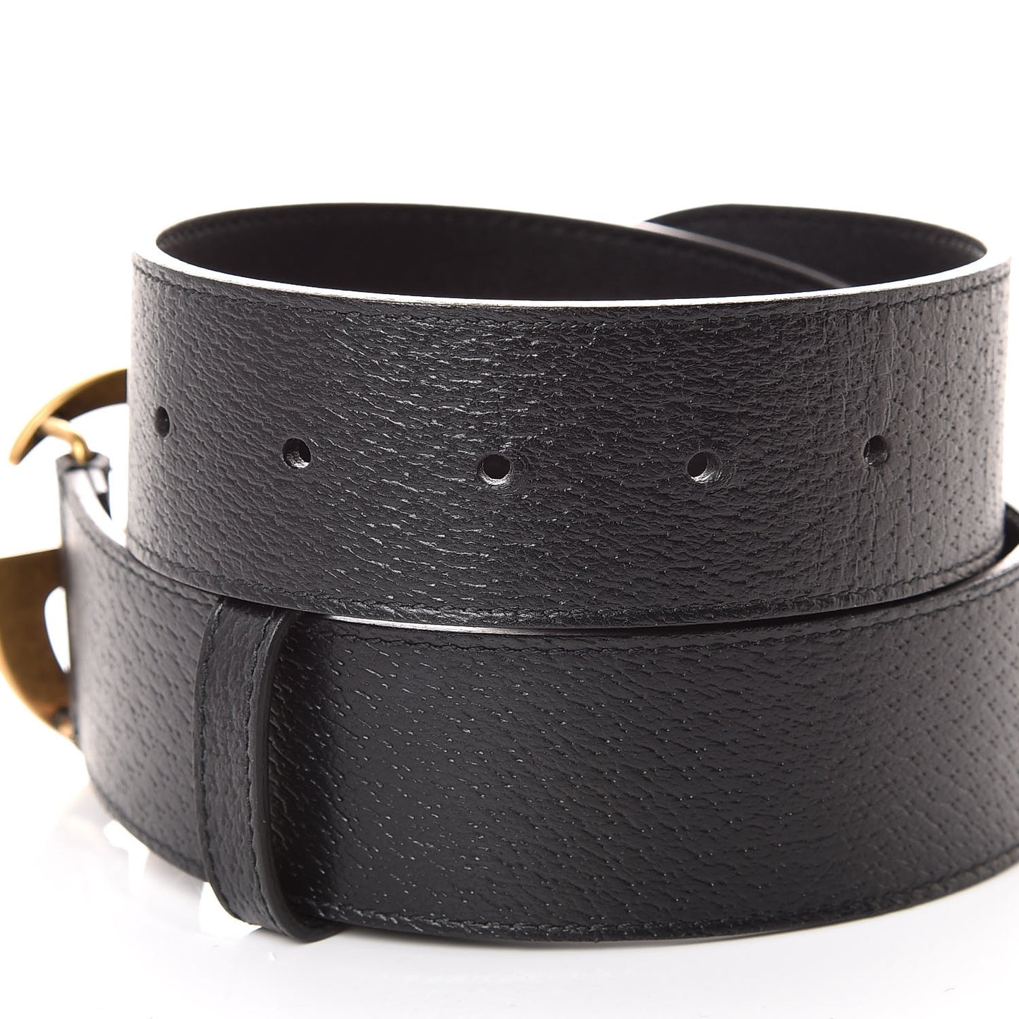 Textured Calfskin Double G 40mm Belt 85 34 Black
