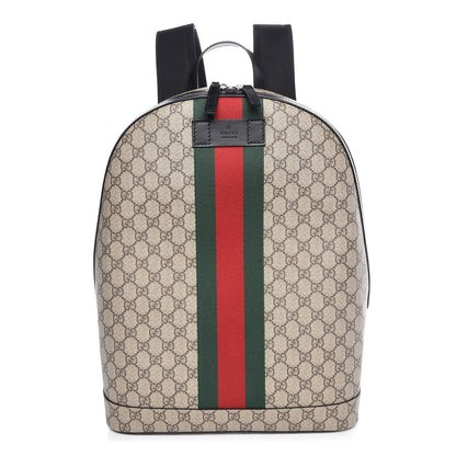 Gucci GG Supreme Monogram Web Dome Backpack Black 1 of 7