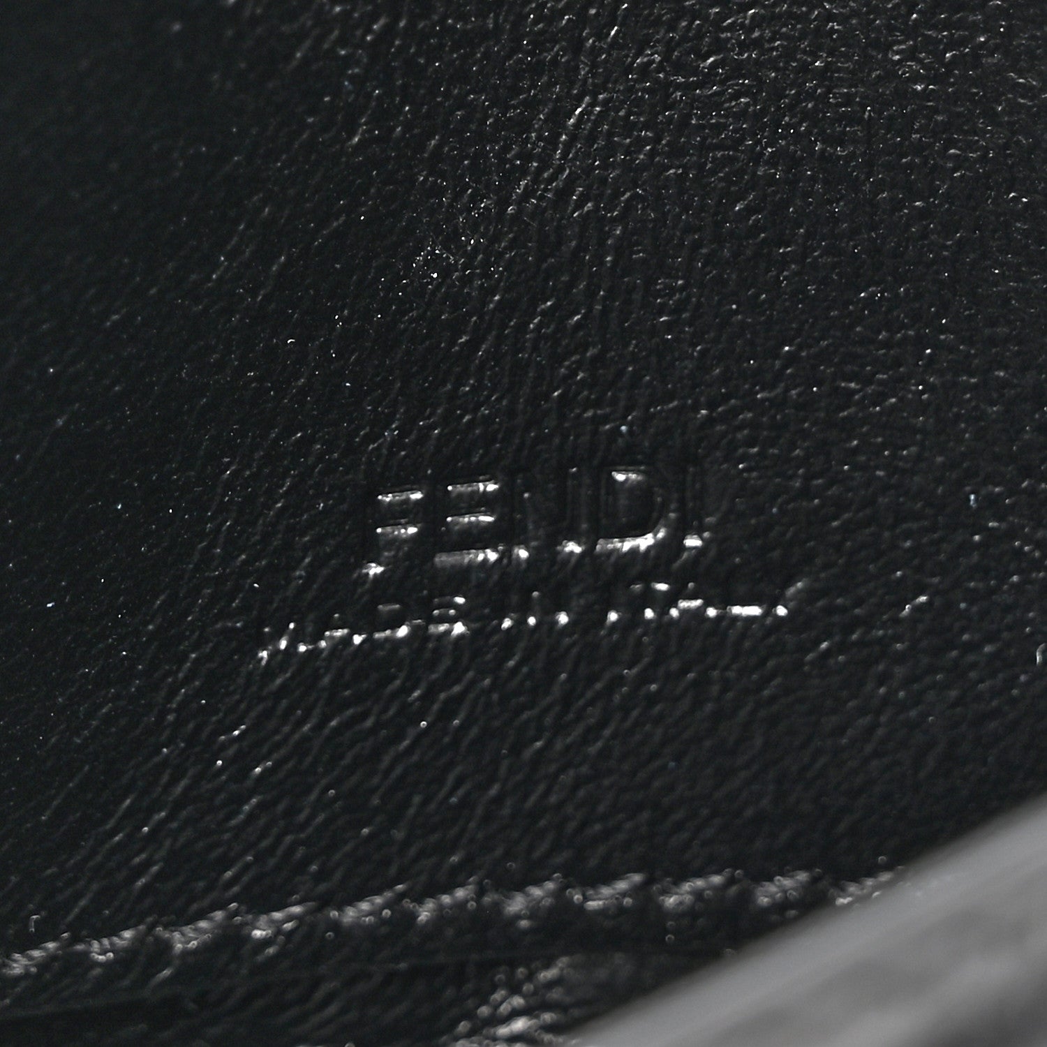 Fendi Nappa Matisse FF Embossed Nano Baguette Charm Black 6 of 11