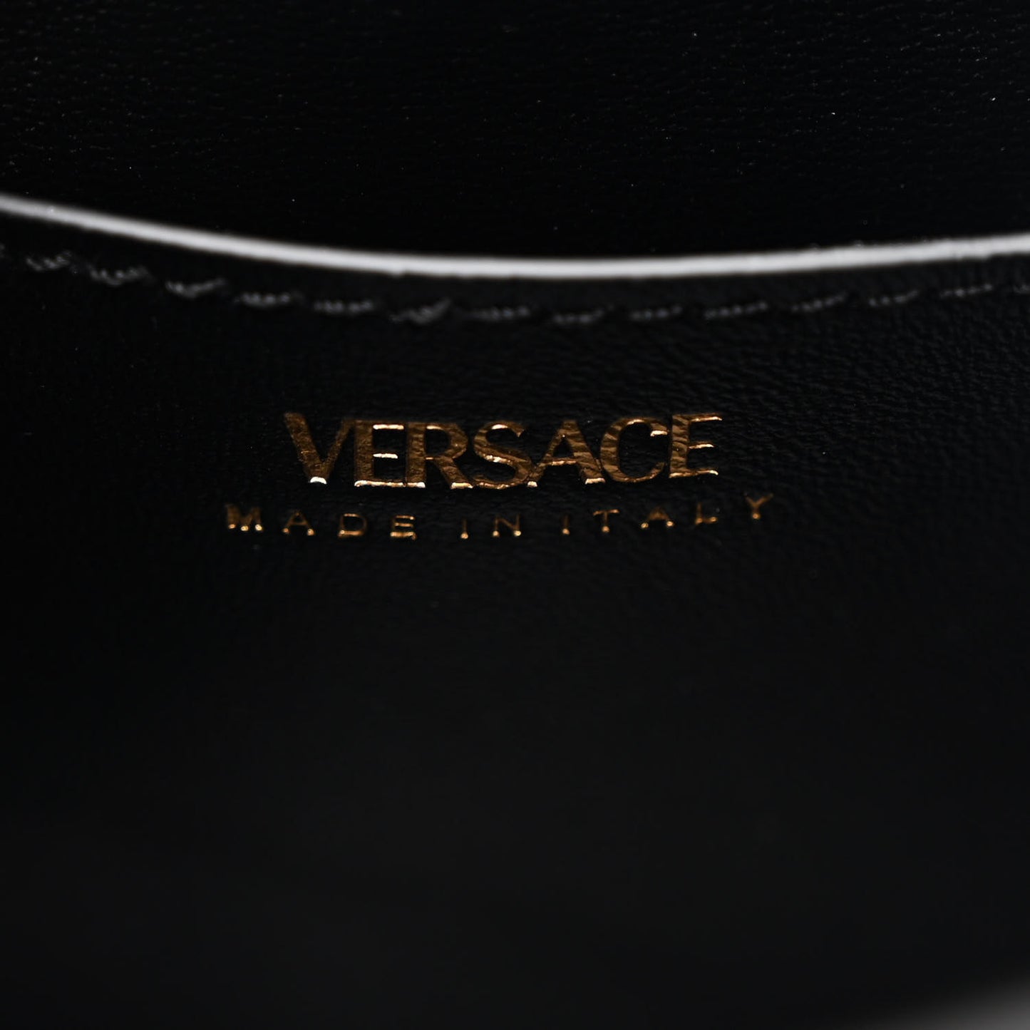 Grained Calfskin Small La Medusa Top Handle Bag Black