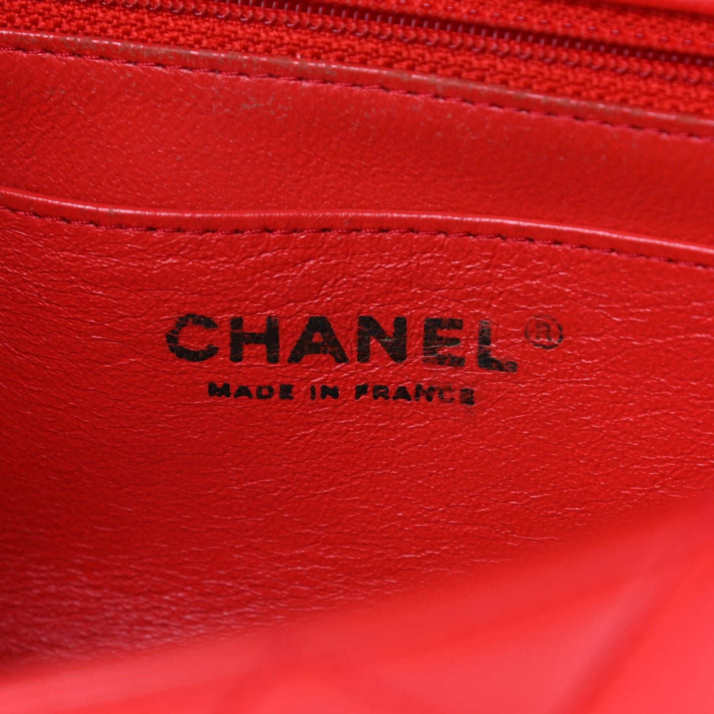 Lambskin Quilted Mini Rectangular Flap Red