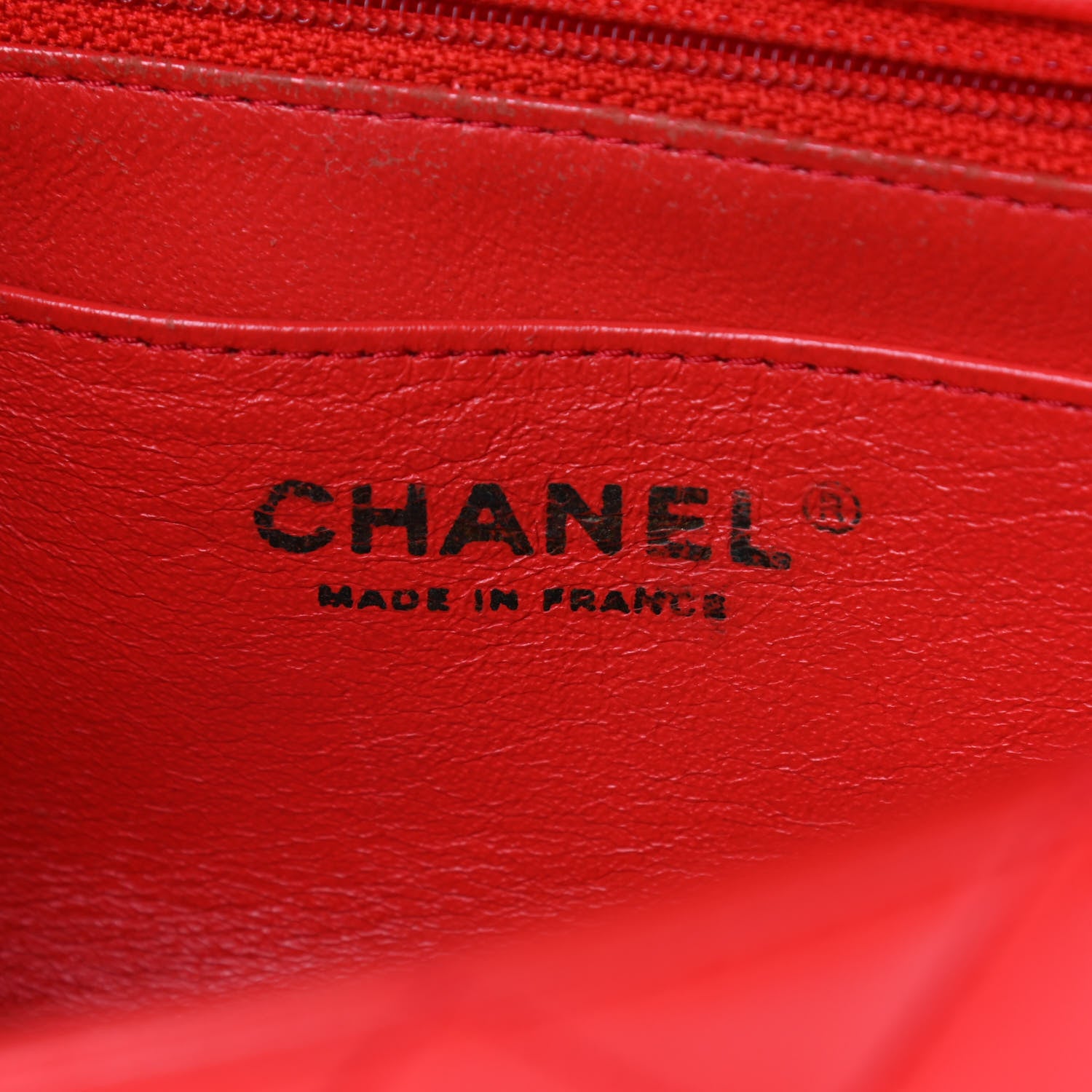 Chanel Lambskin Quilted Mini Rectangular Flap Red 6 of 15