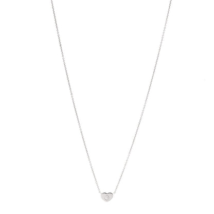 Tiffany Sterling Silver Diamond Paloma Picasso Modern Heart Necklace 1 of 5