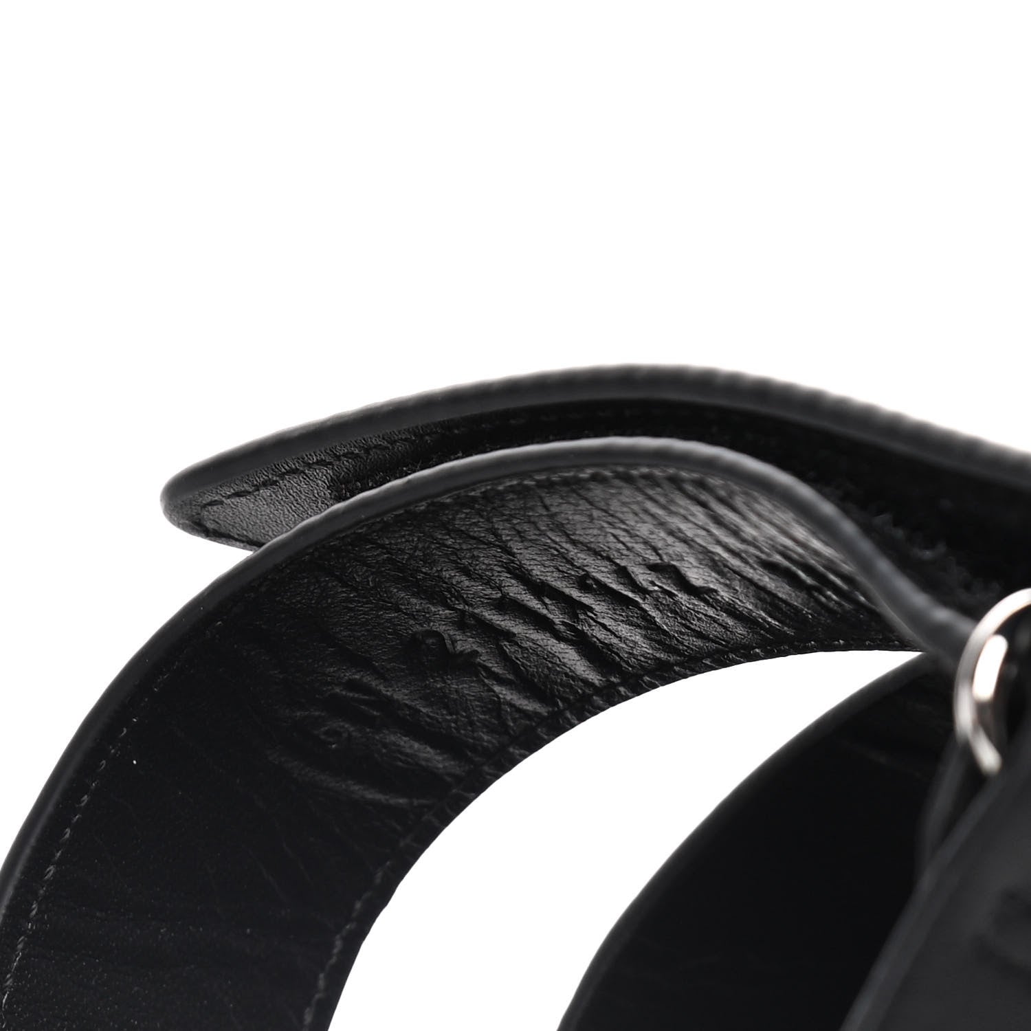 Hermes Calfskin Womens Chypre Sandals 36.5 Black 10 of 12