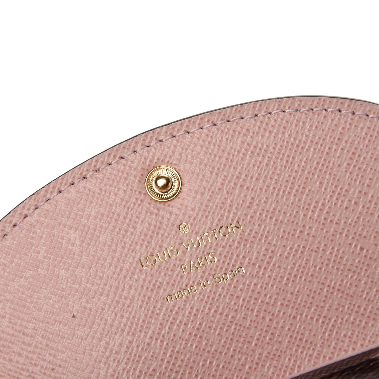 Damier Ebene Rosalie Coin Purse Rose Ballerine