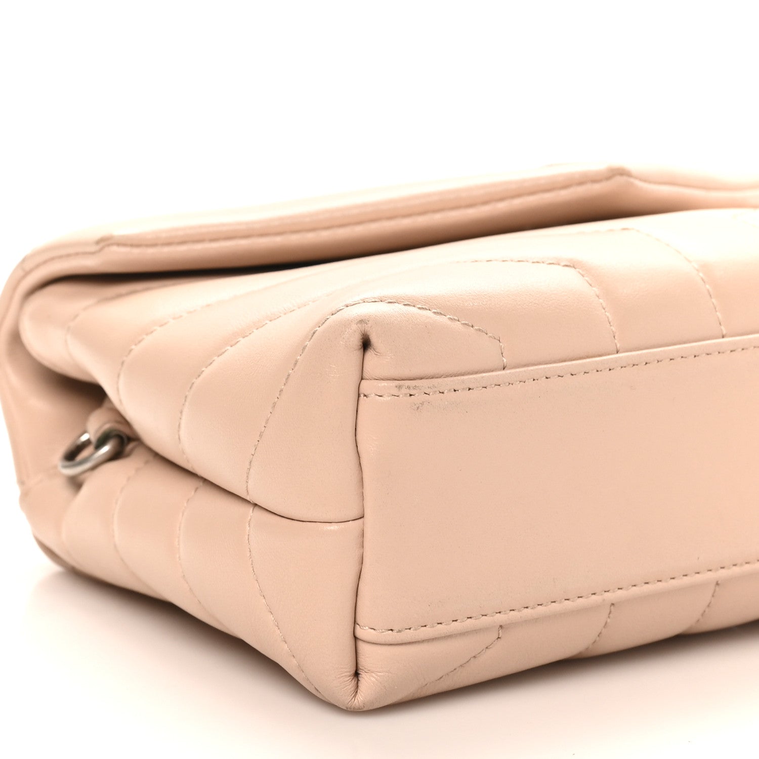 Saint Laurent Calfskin Y Quilted Monogram Toy Loulou Crossbody Bag Nude Powder 9 of 10