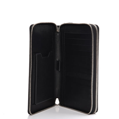 Saint Laurent Grain De Poudre Classic Zip Around Travel Organizer Wallet Black 6 of 10