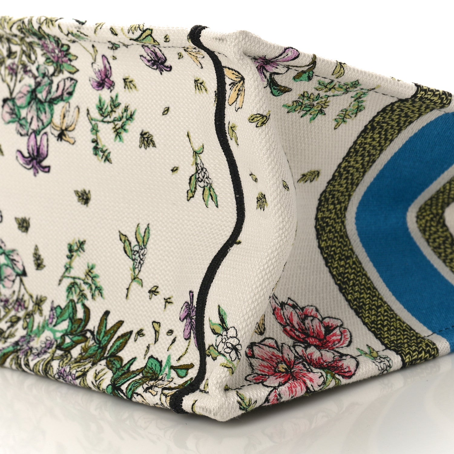 Christian Dior Canvas Embroidered Medium D-Constellation Book Tote Latte Multicolor 9 of 10