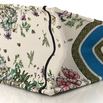 Christian Dior Canvas Embroidered Medium D-Constellation Book Tote Latte Multicolor 9 of 10