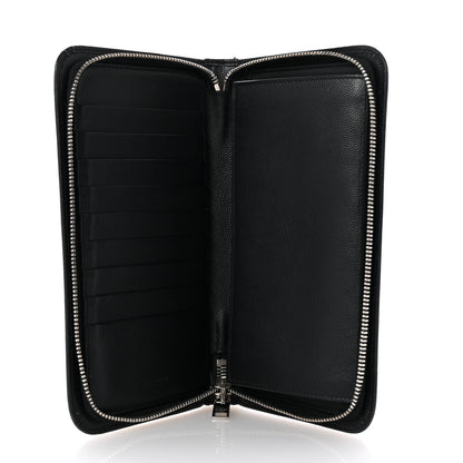 Saint Laurent Grain De Poudre Zip Around Travel Wallet Black 5 of 8
