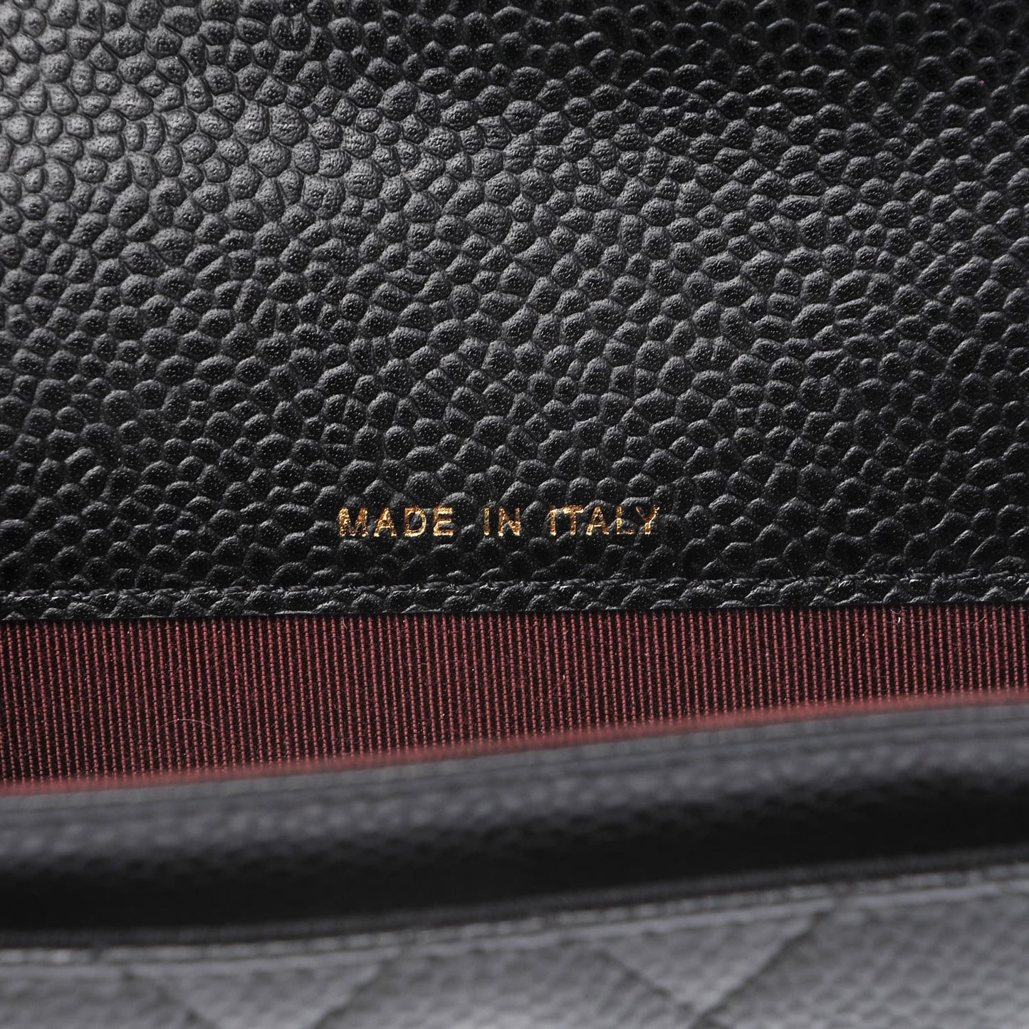 Caviar Quilted Flap Card Holder Black