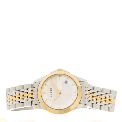 Gucci Stainless Steel 27mm G-Timeless Two Tone Quartz Watch 2 of 5