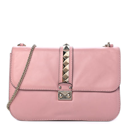 Valentino Garavani Vitello Large Glam Lock Rockstud Flap Pop Gardenia 1 of 10