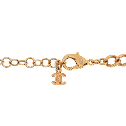 Chanel Beaded Crystal Logo CC Necklace Gold Multi 4 of 4
