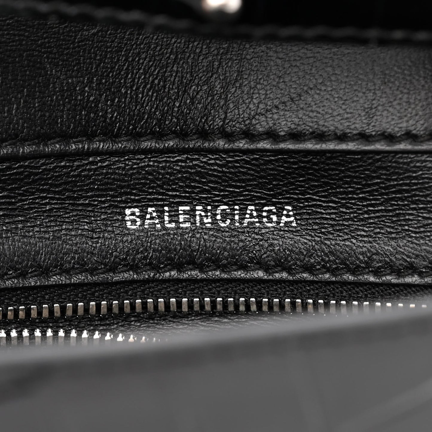 Calfskin Logo Crocodile Embossed Triangle Clutch Black White