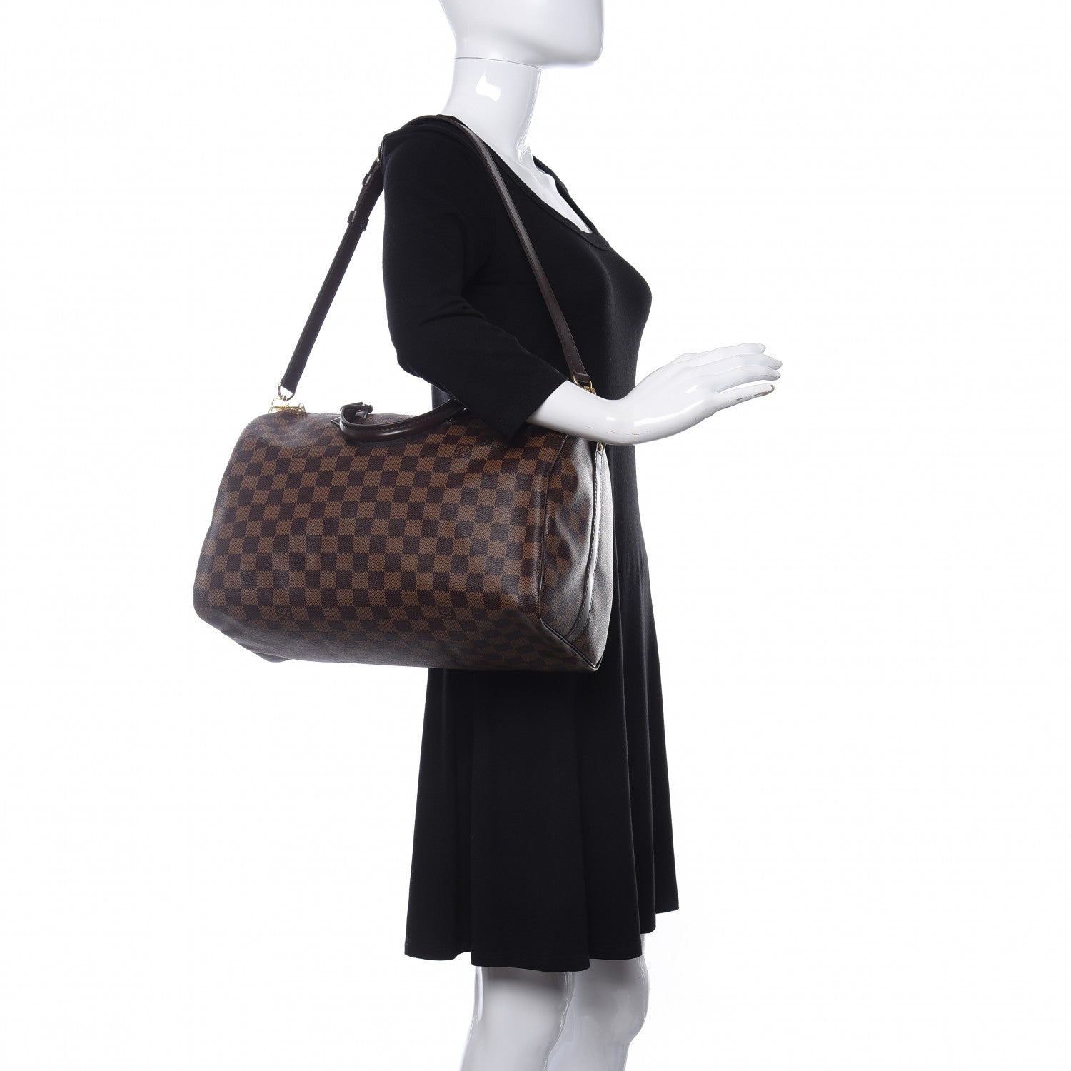 Louis Vuitton Damier Ebene Speedy Bandouliere 35 2 of 11