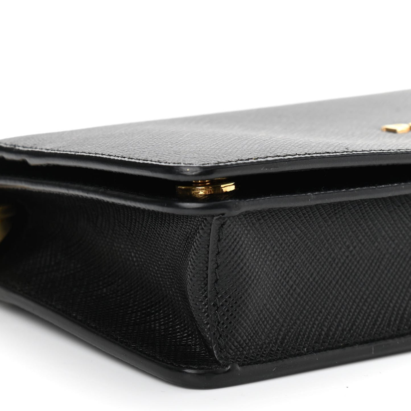 Saffiano Metal Oro Mini Bag Black