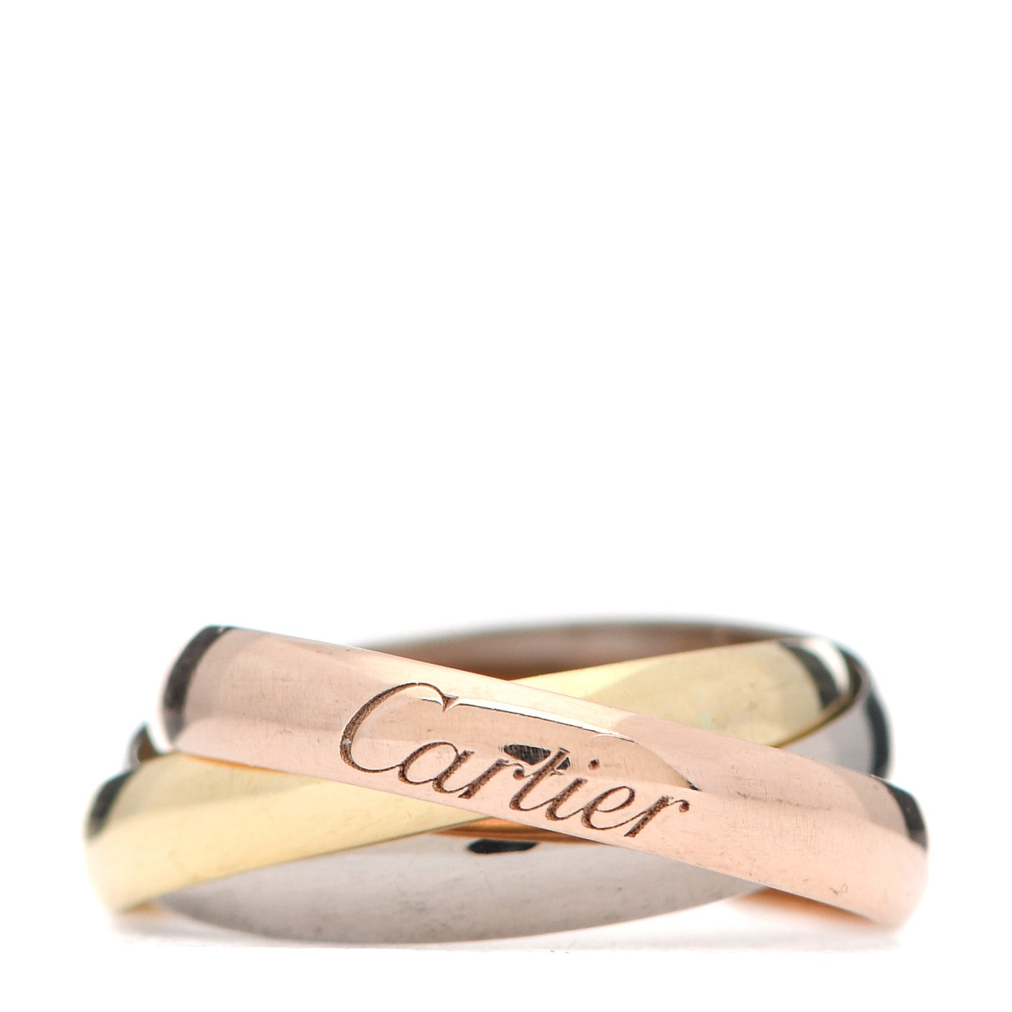 18K Pink Yellow White Gold Classic Trinity Ring 44 3