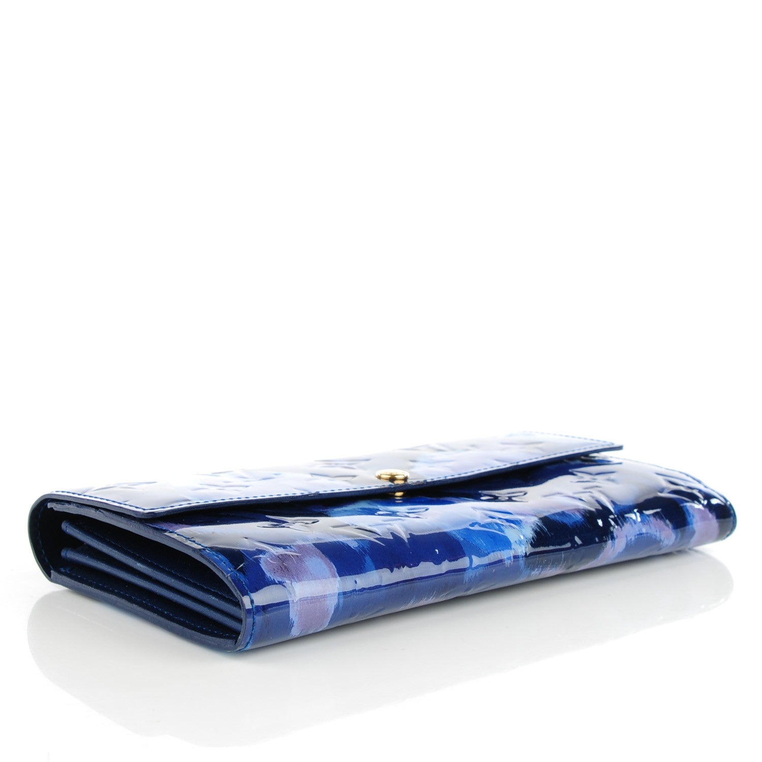 Louis Vuitton Vernis Ikat Sarah Wallet Grand Blue 4 of 7