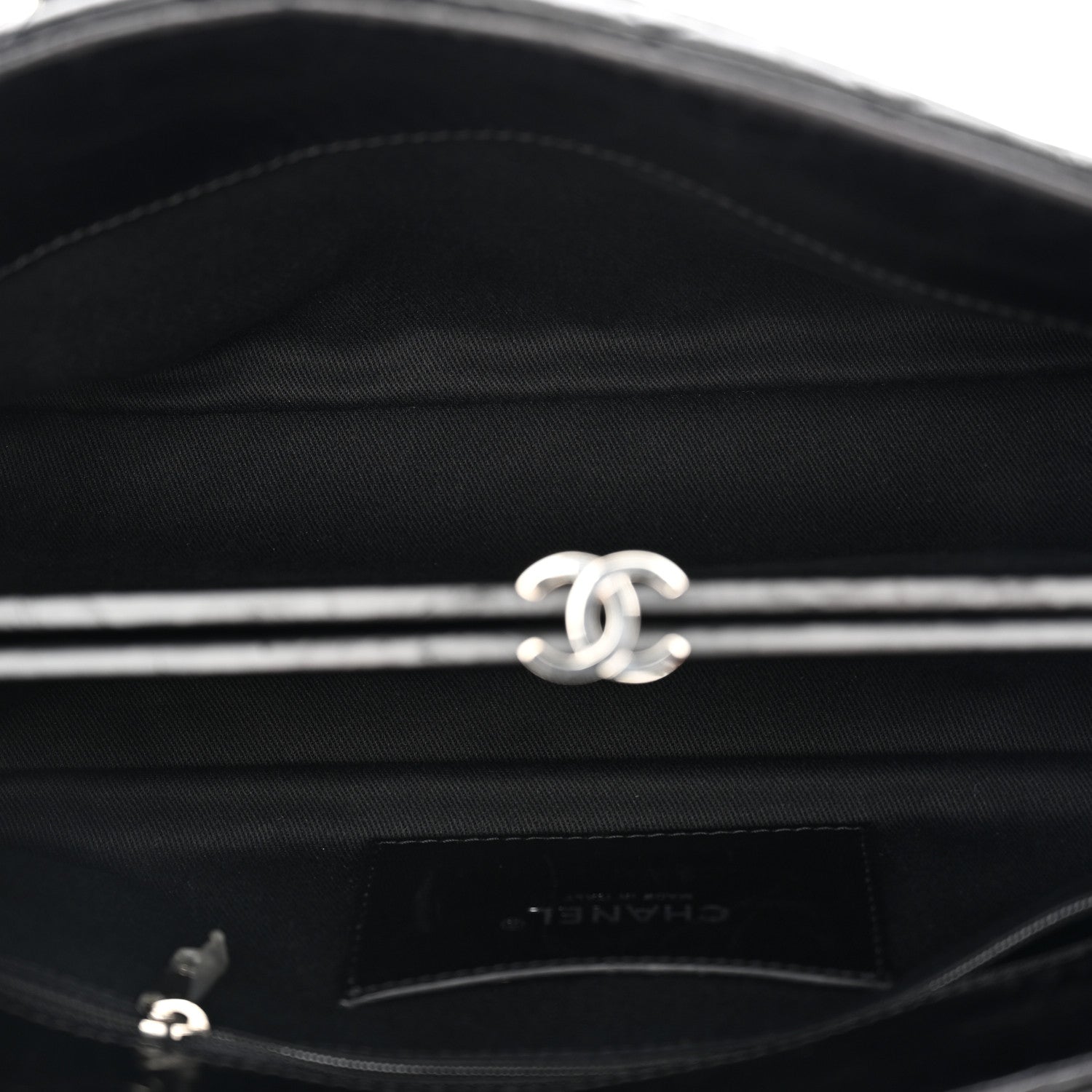 Chanel Glazed Calfskin Quilted Medium Just Mademoiselle Black 5 of 10