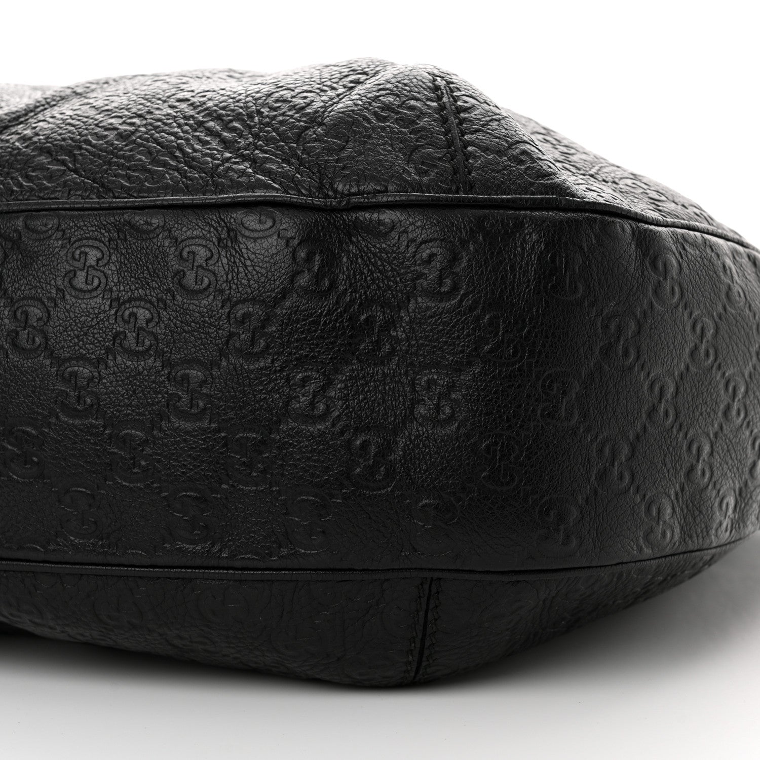 Gucci Guccissima Large New Ladies Web Hobo Black 10 of 14