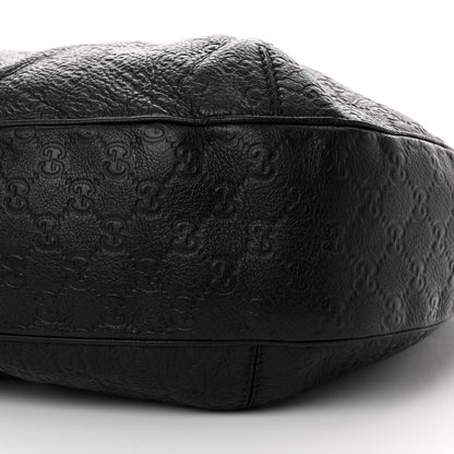 Gucci Guccissima Large New Ladies Web Hobo Black 10 of 14