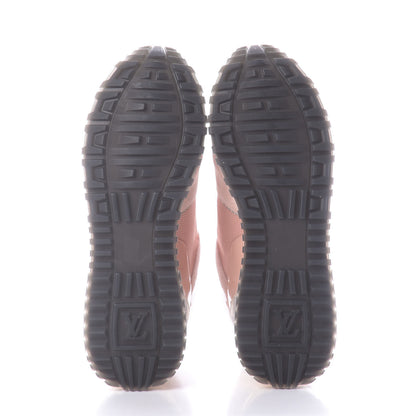 Louis Vuitton Suede Damier Azur Run Away Sneakers 38 Pink 6 of 8