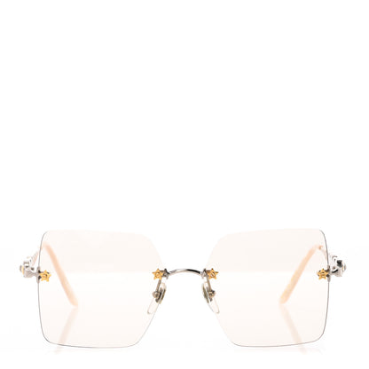 Gucci Crystal Metal Sunglasses GG0644S Gold Silver 2 of 8