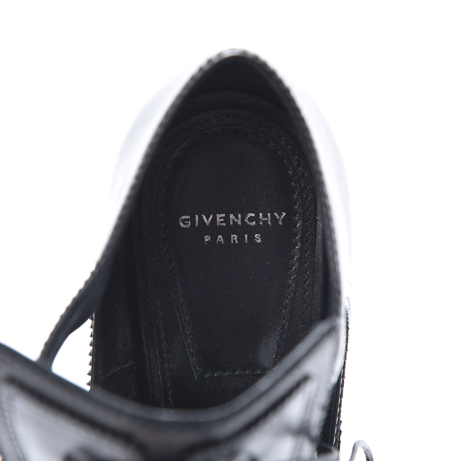 Givenchy Calfskin Embroidered Lace Ankle Bootie 37.5 Black 6 of 9