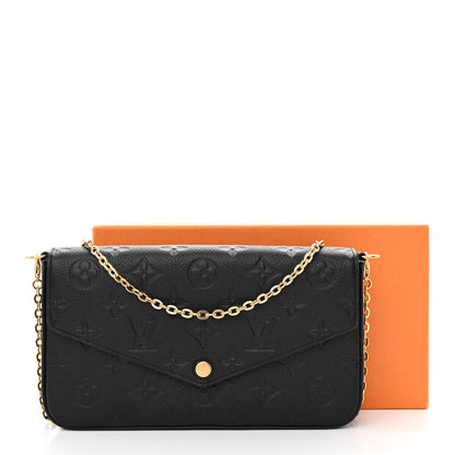 Louis Vuitton Empreinte Pochette Felicie Chain Wallet Black 12 of 12